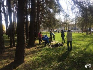 Районный субботник в парке Четырех стихий