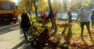 Работники райисполкома приняли участие в субботнике