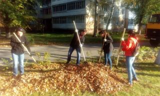 Работники райисполкома приняли участие в субботнике