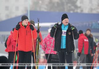Команда Президента Беларуси победила в эстафете на "Минской лыжне"