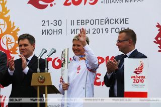 Эстафета огня II Европейских игр прибыла в Беларусь
