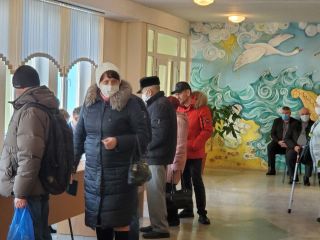 На Солигорском участке для голосования № 2 очень оживленно