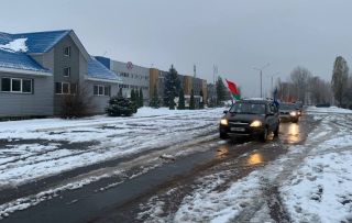 Автопробег «Патриоты Беларуси» встречают в Солигорском районе