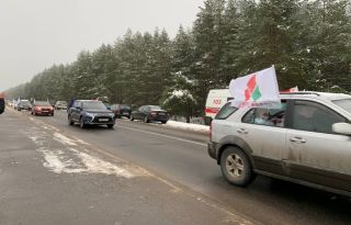 Автопробег «Патриоты Беларуси» встречают в Солигорском районе