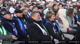 Торжественная церемония чествования аграриев на фестивале-ярмарке "Дажынкі-2024" в Мостах