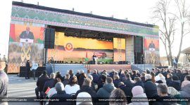 Торжественная церемония чествования аграриев на фестивале-ярмарке "Дажынкі-2024" в Мостах
