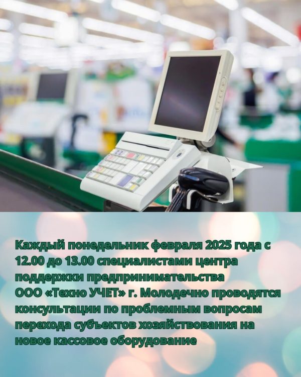 Консультации по проблемным вопросам перехода субъектов хозяйствования на новое кассовое оборудование