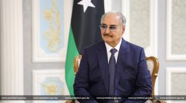 Президент Беларуси Александр Лукашенко встретился с фельдмаршалом и верховным главнокомандующим Ливийской национальной армией Халифой Белкасимом Хафтаром