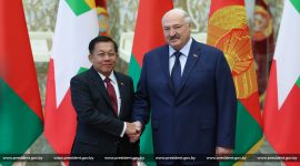 Переговоры с Председателем Государственного административного совета, Премьер-министром Республики Союз Мьянма Мин Аун Хлайном