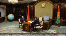 Президент Беларуси Александр Лукашенко  принял с докладом Премьер-министра Беларуси Александра Турчина