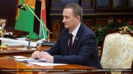 Президент Беларуси Александр Лукашенко  принял с докладом Премьер-министра Беларуси Александра Турчина