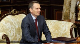 Президент Беларуси Александр Лукашенко  встретился с директором Службы внешней разведки России Сергеем Нарышкиным