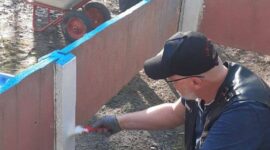 Солигорские байкеры проявили инициативу  и благоустроили памятник жертвам фашизма в г. п. Старобин