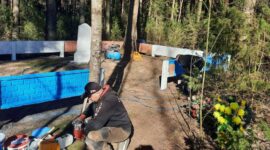 Солигорские байкеры проявили инициативу  и благоустроили памятник жертвам фашизма в г. п. Старобин