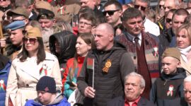 Районный митинг и возложение цветов к памятнику «Скорбящая мать». Фоторепортаж