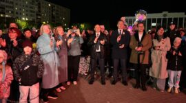 Тысячи жителей и гостей Солигорщины присоединились к акции "Споем День Победы вместе!"