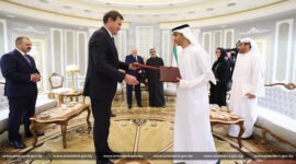 Встреча с Наследным принцем Абу-Даби шейхом Халедом бен Мухаммедом бен Заидом аль-Нахайяном