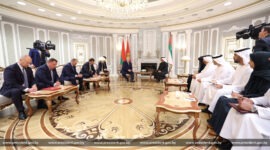 Встреча с Наследным принцем Абу-Даби шейхом Халедом бен Мухаммедом бен Заидом аль-Нахайяном