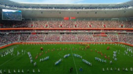 Лукашенко прибыл на церемонию открытия Национального футбольного стадиона