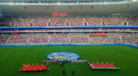 Лукашенко прибыл на церемонию открытия Национального футбольного стадиона