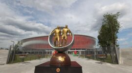 Лукашенко прибыл на церемонию открытия Национального футбольного стадиона