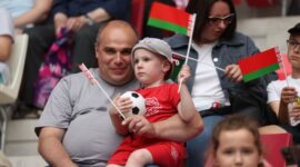 Лукашенко прибыл на церемонию открытия Национального футбольного стадиона