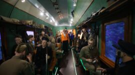 Передвижной музей "Поезд Победы" прибыл в Беларусь и первую остановку сделал в Бресте