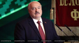 Президент Беларуси Александр Лукашенко  принял участие в торжественном собрании по случаю Дня Независимости