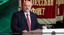 Президент Беларуси Александр Лукашенко  принял участие в торжественном собрании по случаю Дня Независимости