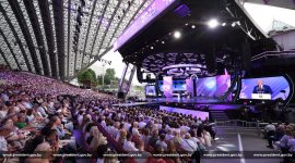 Александр Лукашенко принял участие в церемонии торжественного открытия XXXIV Международного фестиваля искусств "Славянский базар в Витебске"