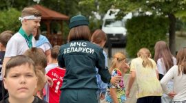 Фонтан эмоций! Причем буквально. В детском лагере «Журавушка» — насыщенный День безопасности!
