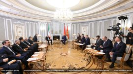 Переговоры с Президентом Ирана Масудом Пезешкианом