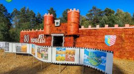 Замок, танк, крот. Какими еще соломенными композициями удивляет Солигорский район?