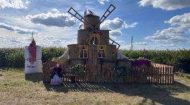 Замок, танк, крот. Какими еще соломенными композициями удивляет Солигорский район?