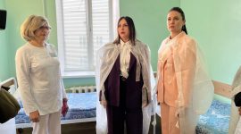 Член Совета Республики Национального собрания Республики Беларусь Инна Толкачева и Герой Беларуси, космонавт Марина Василевская посещают Старые Дороги