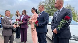 Член Совета Республики Национального собрания Республики Беларусь Инна Толкачева и Герой Беларуси, космонавт Марина Василевская посещают Старые Дороги