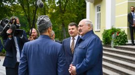 Встреча Президента Беларуси Александра Лукашенко с Султаном Омана Хайсамом бен Тареком Аль Саидом