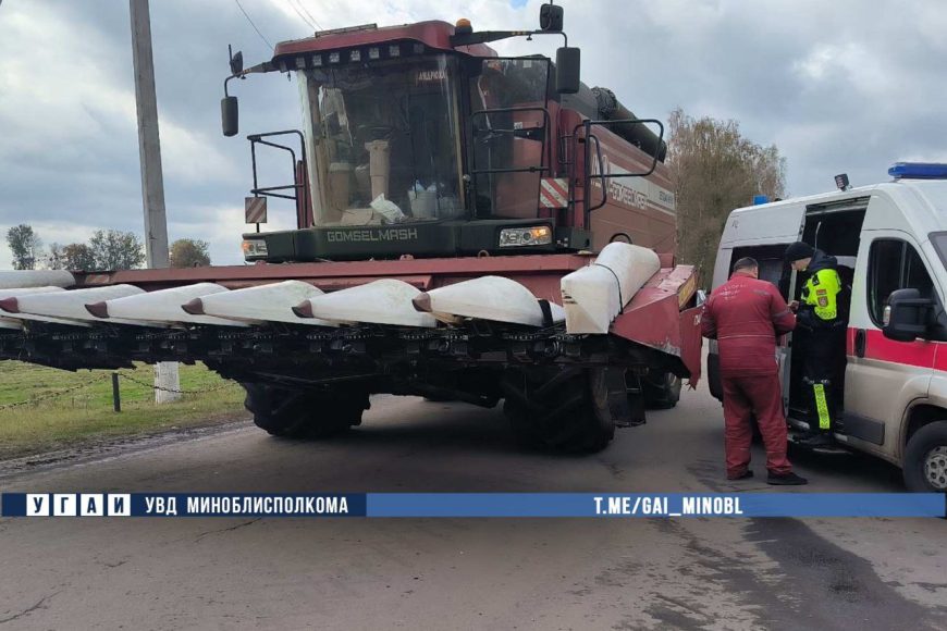 В Величковичах под колеса комбайна попал пешеход