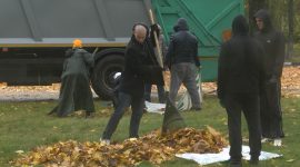 Молодежь вышла на субботник! Работы ведутся в парке Четырех стихий