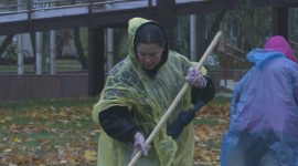 Оксана Куклицкая: сегодня трудовая акция началась с прекрасных стихов: что нам снег, что нам зной, что нам дождик проливной!