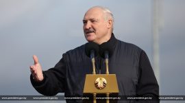 Александр Лукашенко принял участие в церемонии открытия обновленного моста через Припять