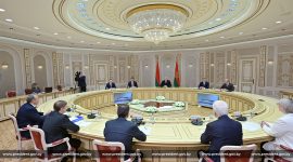 Александр Лукашенко встретился с губернатором Ростовской области России Юрием Слюсарем