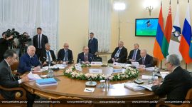 Александр Лукашенко принял участие в заседании Высшего Евразийского экономического совета в Санкт-Петербурге