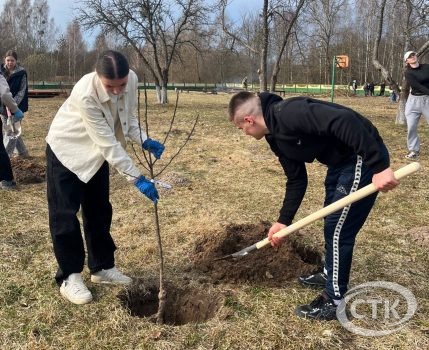 В «Журавушке» молодые специалисты и сотрудники управления по образованию провели субботник