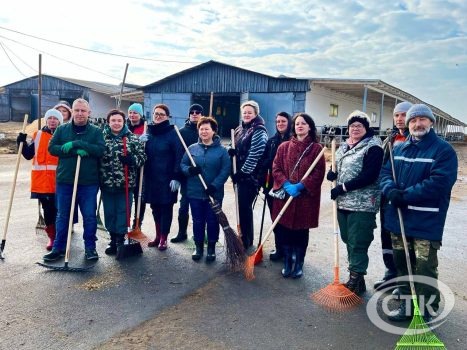В рамках областного субботника по наведению порядка представители депутатского корпуса сегодня работают на объектах сельхозпредприятий Солигорского района