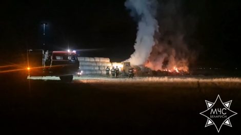 Спасли 40 тонн соломы. Работники МЧС ликвидировали пожар в Слуцком районе
