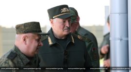 Александр Лукашенко прибыл в ракетную бригаду Вооруженных Сил в Осиповичском районе