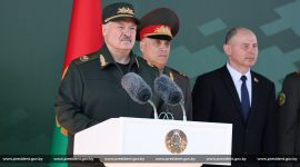 Торжественная церемония приведения к военной присяге в Борисовском районе