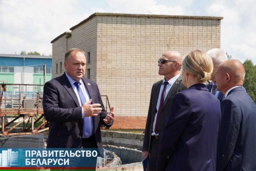 Александр Терехов ознакомился с реализацией проекта реконструкции очистных сооружений Солигорска и Солигорского района