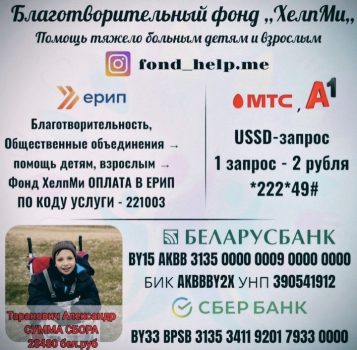 Саше Тарановичу из Минска нужна реабилитационная кресло-коляска. Объявлен сбор средств
